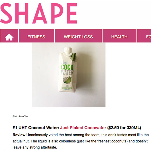 Coco Water Shape Magazine News Featured